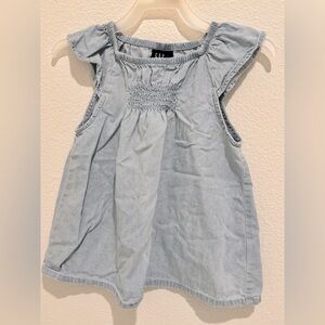 Gap Girls chambray ruffle tank. Size small
